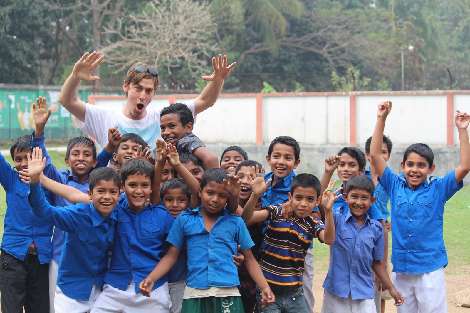 Brent with Sokal Foundation school kids